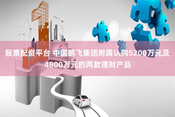 股票配资平台 中国鹏飞集团附属认购5200万元及4800万元的两款理财产品