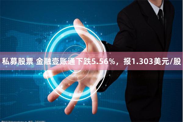 私募股票 金融壹账通下跌5.56%，报1.303美元/股